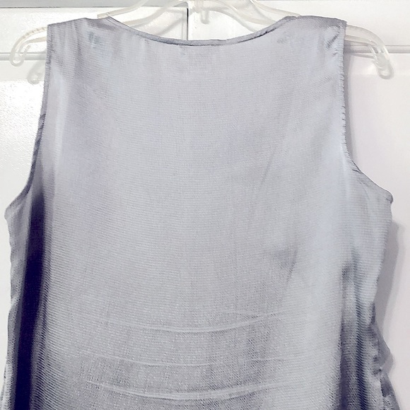 NWOT Nue Options Ice Blue Tiered Sleeveless Top - Picture 8 of 10